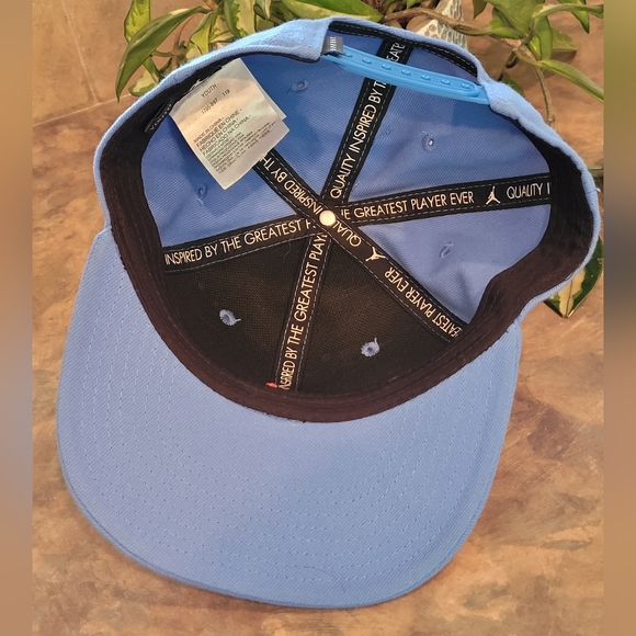 JORDAN JUMPMAN Snapback Hat, Powder Blue with Pink Embroidered Logo - Picture 6 of 7